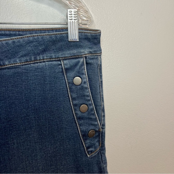 J Jill Denim Womens York Bootcut Jeans Sz 16 Med Wash Flat Front Boho Mid Rise - Picture 5 of 9
